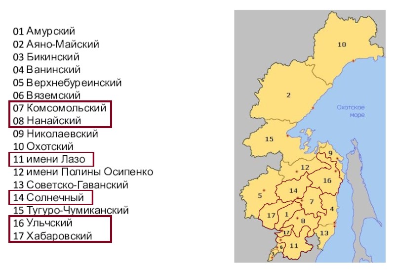 Муниципальные районы Хабаровского края