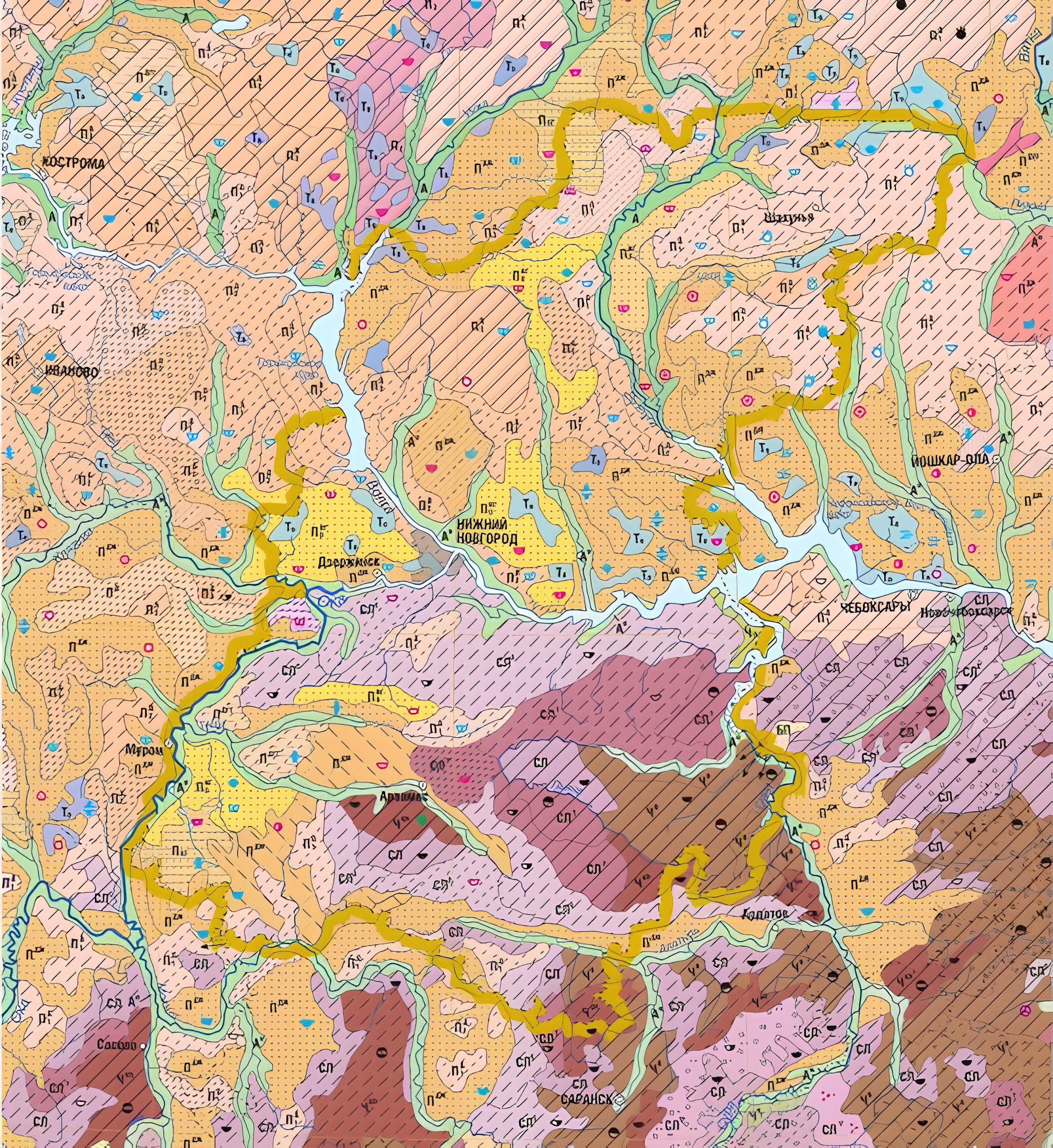  Распределение различных типов почв в фитоценозах Нижегородской области