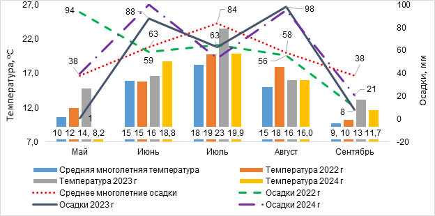 Погодные условия 2022–2024 года
